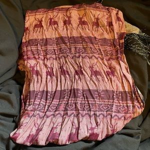 NWOT - never worn; reversible - brown and pink deer pattern